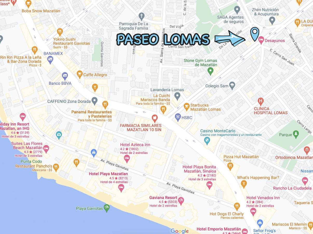 Апартаменти Paseo Lomas, Muy Centrico Y Equipado A 5 Min Playa Мазатлан Екстер'єр фото